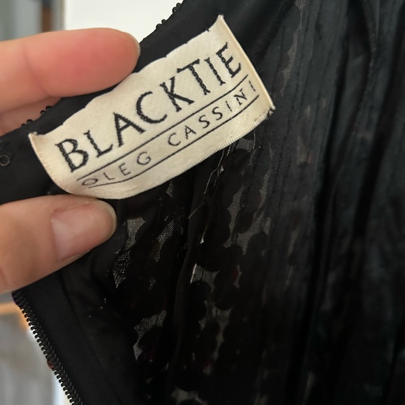 Oleg Cassini Black Sequin Dress - Picture 6 of 6
